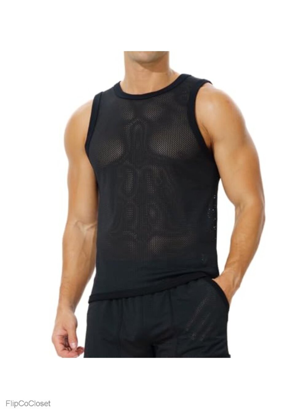 Men's Quick-Dry Mesh Tank Top Moisture Wicking Gym Sleeveless